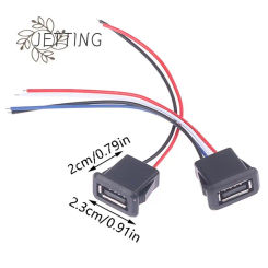 2Pin 4Pin USB 2.0 Female Power Jack USB2.0 Charging Port Connector With PH2.0 Cable Electric Terminals USB Charger Socket 1PC
