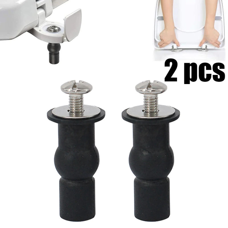 Description Picture 3 of item2pcs Toilet Seat Screws Nut Cover Lid Top Fixing Blind Hole Fitting Kits Bathroom Accessories Replacement Toilet Seat Screws