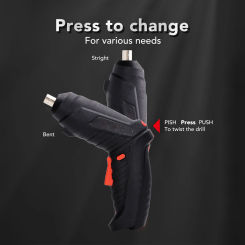 Power Drill Kit Electric Drill Set USB Rechargeable Front LED Light Magnetic Connector One Button Reverse for Work Shop