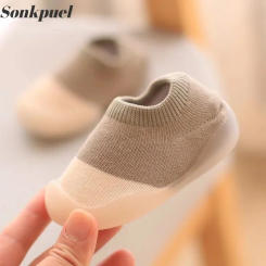 Baby Socks Shoes Infant Color Matching Cute Kids Boys Shoes Doll Soft Soled Child Floor Sneaker BeBe Toddler Girls First Walkers
