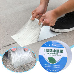 Aluminum Foil Butyl Tape Waterproof Sealant Tape Self Adhesive Butyl Tape High Temperature Resistant for Boat and Pipe Sealing