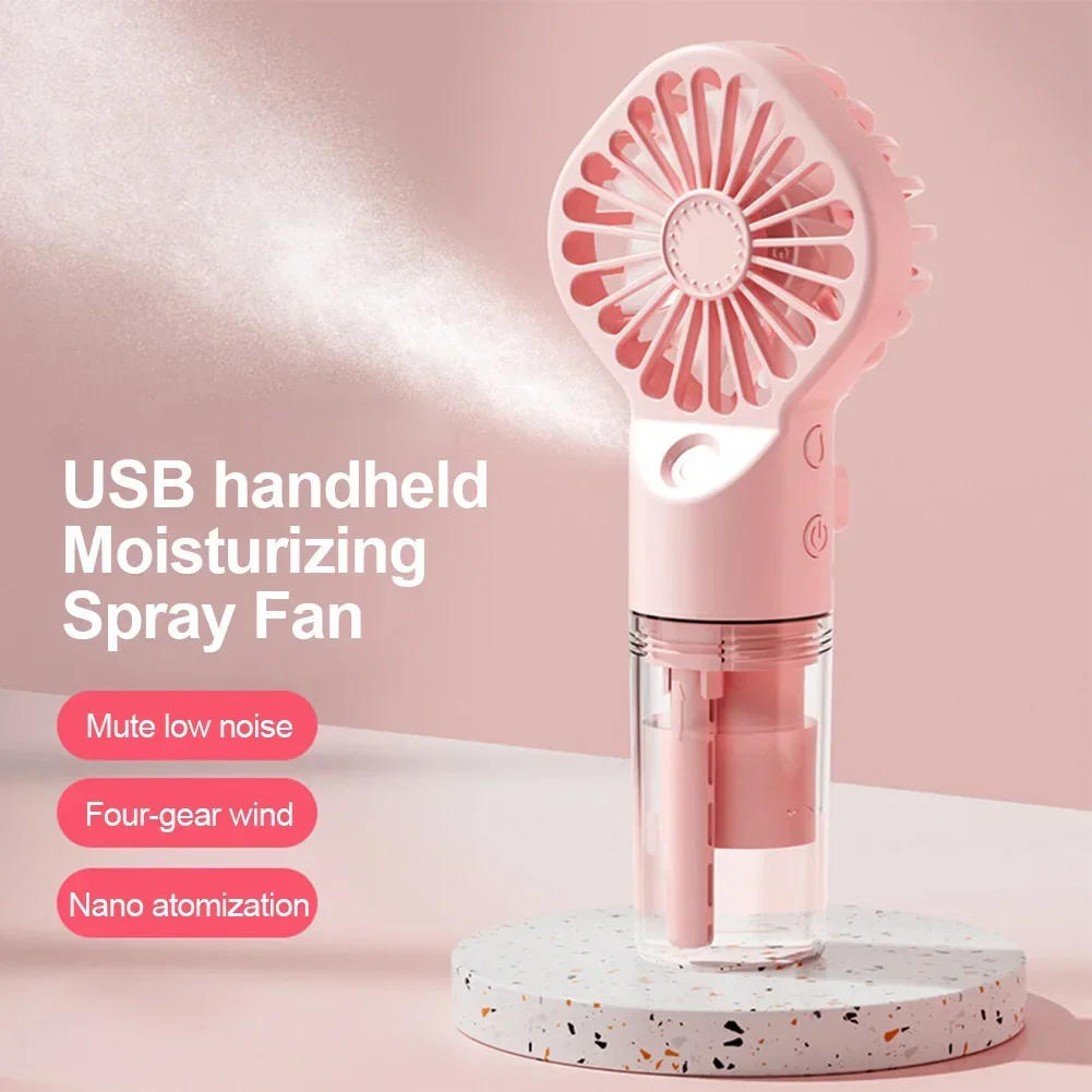 Description Picture 2 of itemHandheld Mini Air Conditioner USB Rechargeable Portable Humidifier Mist Cooler Cooling Spray Humidifier Fan for Home/Office/Dorm
