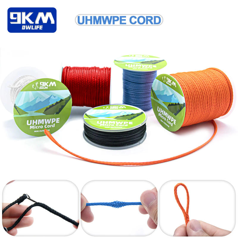 Description Picture 4 of item9KM UHMWPE Cord 0.8~1.6mm Hollow Braided Rope Hammock Tarp Tent Rope Kite Line Fishing Climbing Camping Kayak Sailboat 100~750lb