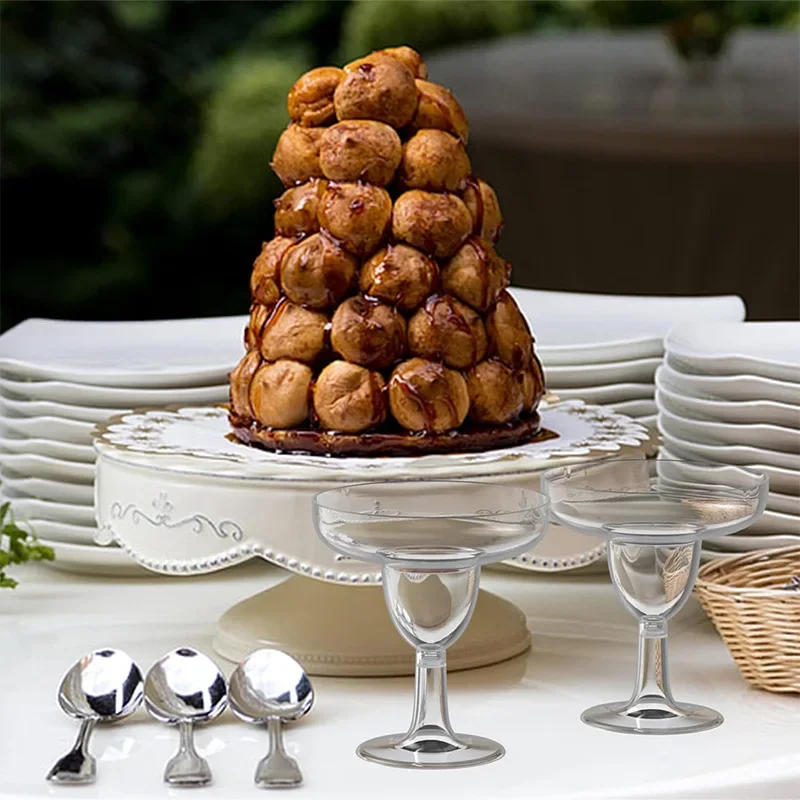 Description Picture 5 of item20pcs Disposable Cocktail Goblet Glasses Cups Plastic Transparent Drinking Champagne Glass for Wedding Party Bar Cup Decorations