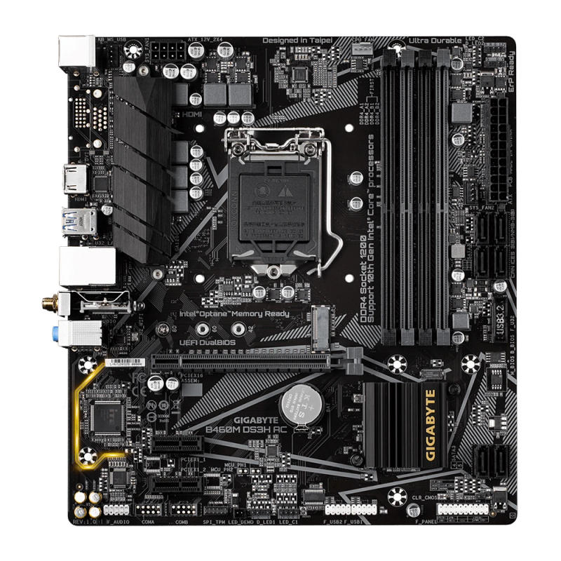 Description Picture 6 of itemGigabyte B460M DS3H AC Motherboard LGA1200 Supports i9-10900K i7-10700K i5-10400 CPU Intel B460 DDR4 2666 MHz PCIe 3.0 Micro ATX