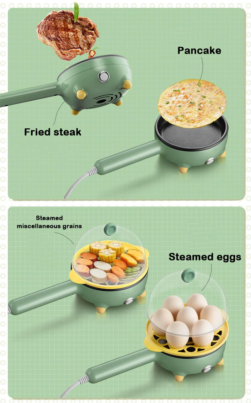 Description Picture 6 of itemDMWD 220V Mini Electric Frying Pan Multifunctional Egg Boiler Non-Stick Steak Breakfast Pancake Fried Maker Egg Omelette Cooker