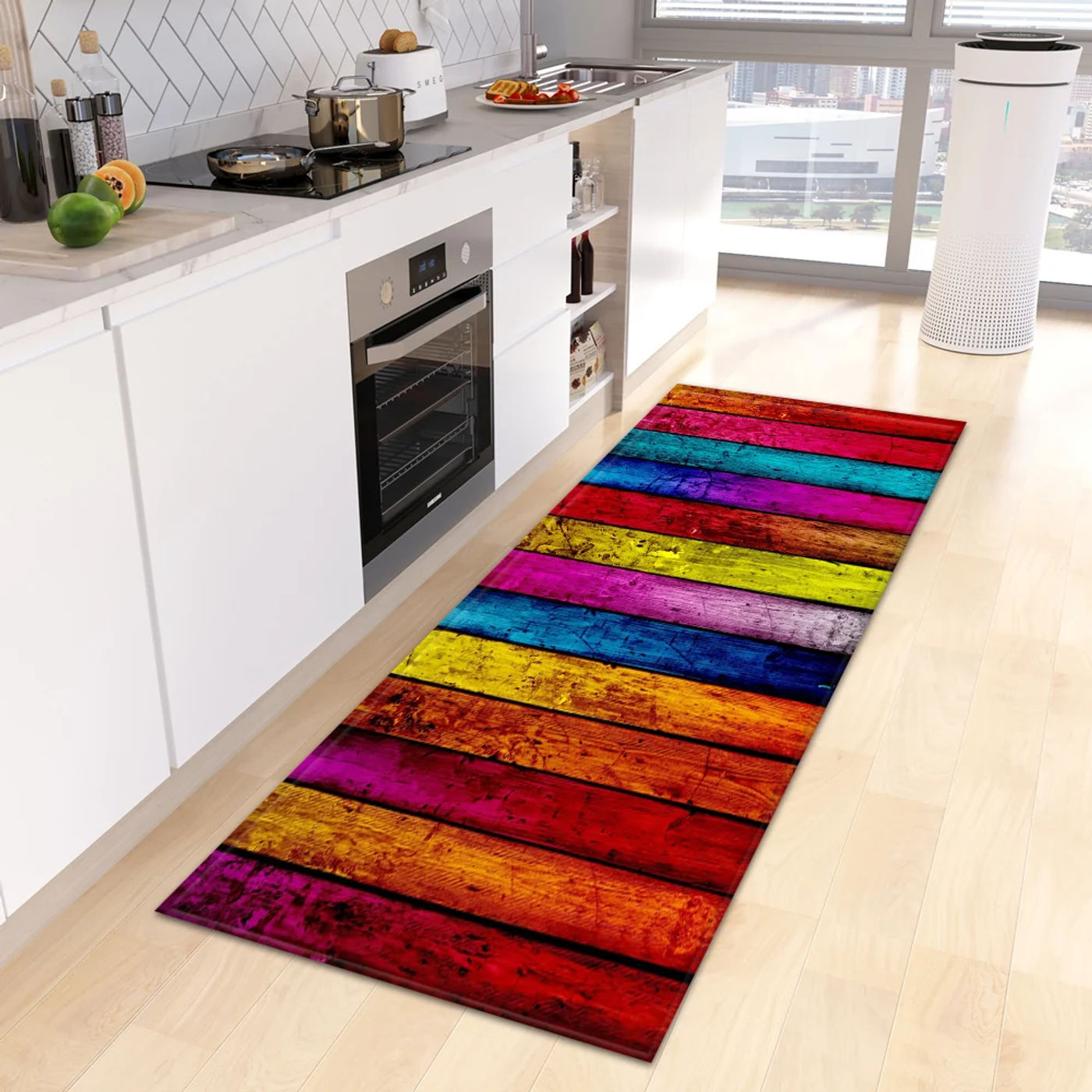 Description Picture 6 of itemWood Grain Kitchen Rug Bedroom Entrance Doormat Anti-Slip Living Room Floor Decor Carpet Home Bath Hallway Foot Mat Custom Made