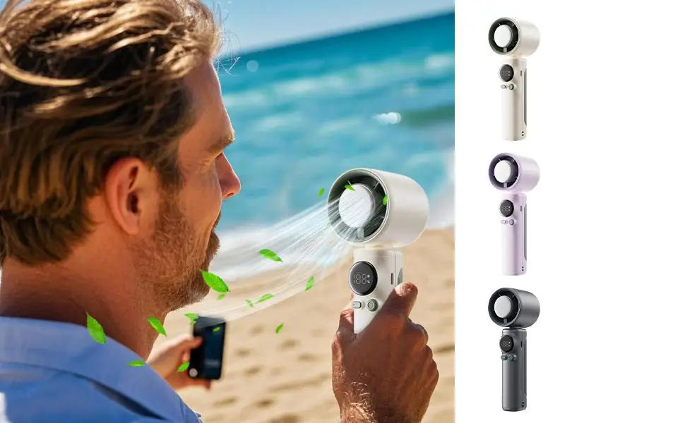 Description Picture 6 of itemPortable Handheld Fan,Rechargeable Fans Small For Travel,Outdoor,Home,Office,Vacation|High Speed Cooling Conditioner Cooler