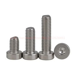 DIN7984 M2 M3 M4 M5 M6 M8 M10 M12 304 A2-70 Stainless Steel Hex Hexagon Socket Thin Low Short Profile Head Allen Cap Screw