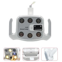 Dental Shadowless Induction Lamp 6 Bulds Two-Color Operating Oral Light Dental Unit Lamp For Dental Dentistry Chair Accessories