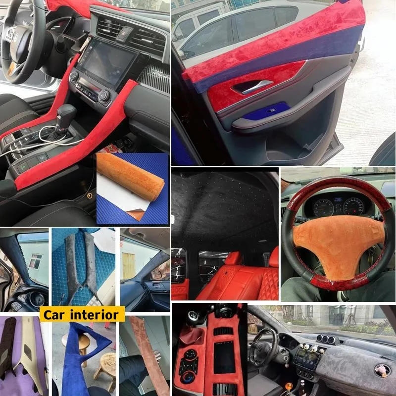 Description Picture 3 of itemSuede Self-adhesive Leather Roll DIY Car Interior Modification Velvet Fabric Sticker Adhesive Cloth Leathercraft Sofa Renovation