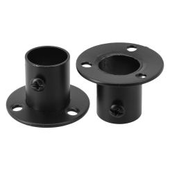2PCS Wardrobe Bracket Rod Socket Flange Rod Holder Closet Rod End Support Hanging Rail Pole Socket 19-32mm Furniture Hardware