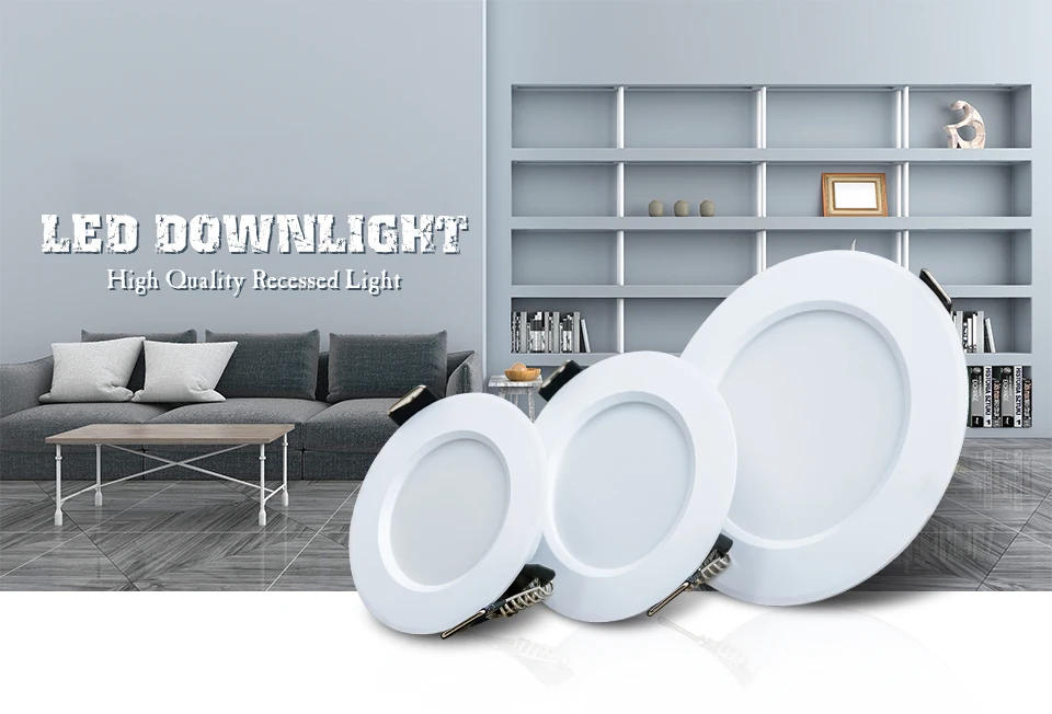 Description Picture 2 of itemLED Downlight Recessed Ceiling Spotlight AC 220V 3W 5W 7W 9W 12W 15W Round Ceiling Spots Lamp for Livingroom Kitchen Bathroom