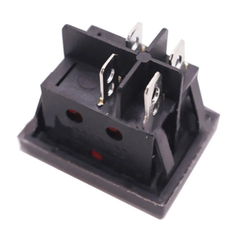 Description Picture 6 of item1pc Rocker Switch With Waterproof Cover Device Switch 2 Poles (4 Pins) 16A 250V Rocker Power Button Switches Electrical Supplies
