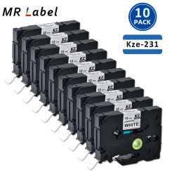 10PK  Compatible TZe-231 TZe231 TZ231 Labeling Laminated Tape FOR PT-H110 PT-210D Label Maker