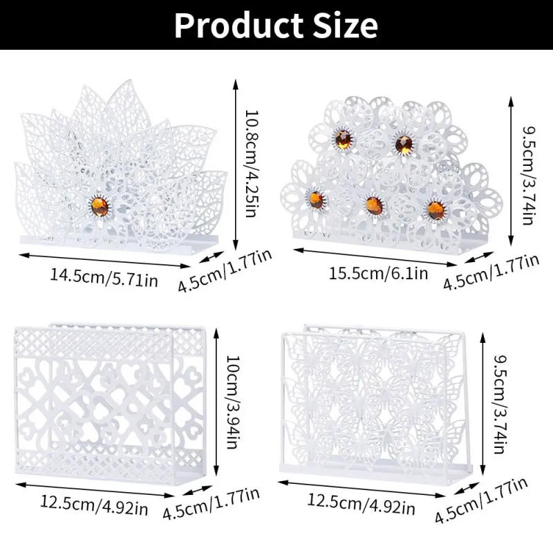Description Picture 4 of itemPaper Dispenser Tissue Rack Paper Storage Box Napkin Holder Vertical Paper Towel Holder Metal Napkin Holder Napkin Clip