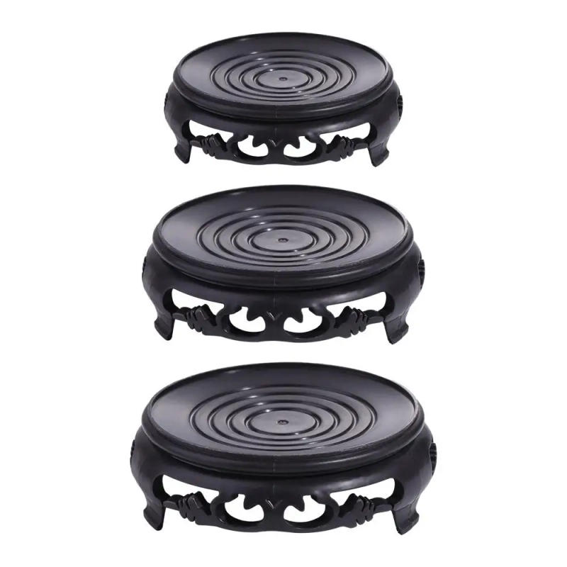 Description Picture 2 of itemThickened Flowerpot Base Planting Tool Antiqued Plastic Flowerpot Tray Not Easily Deformed Round Flowerpot Mat Office