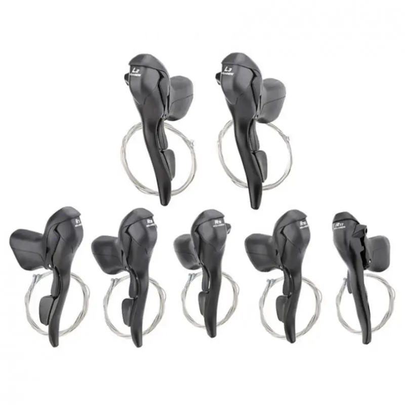 Description Picture 2 of itemmicroNEW Shifters Dual Control Levers Finger Dial Road Bike 2 3X7 8 9 10 11 Speed Shifter Conjoined DIP Derailleurs