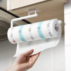 Kitchen Tissue Holder Hanging Toilet Roll Paper Towel Holder Rack Kitchen Bathroom Cabinet Door Hook Holder Organizer