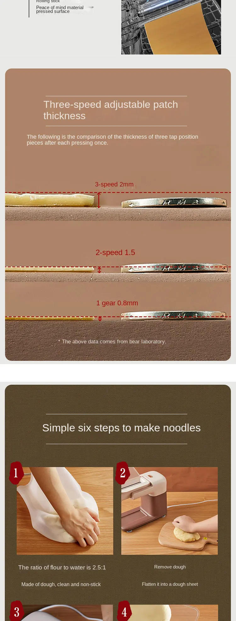 Description Picture 6 of itemElectric Noodle Pressing Machine Automatic Intelligent Household Multi-function Dumpling Skin Making Noodle Rolling Machine