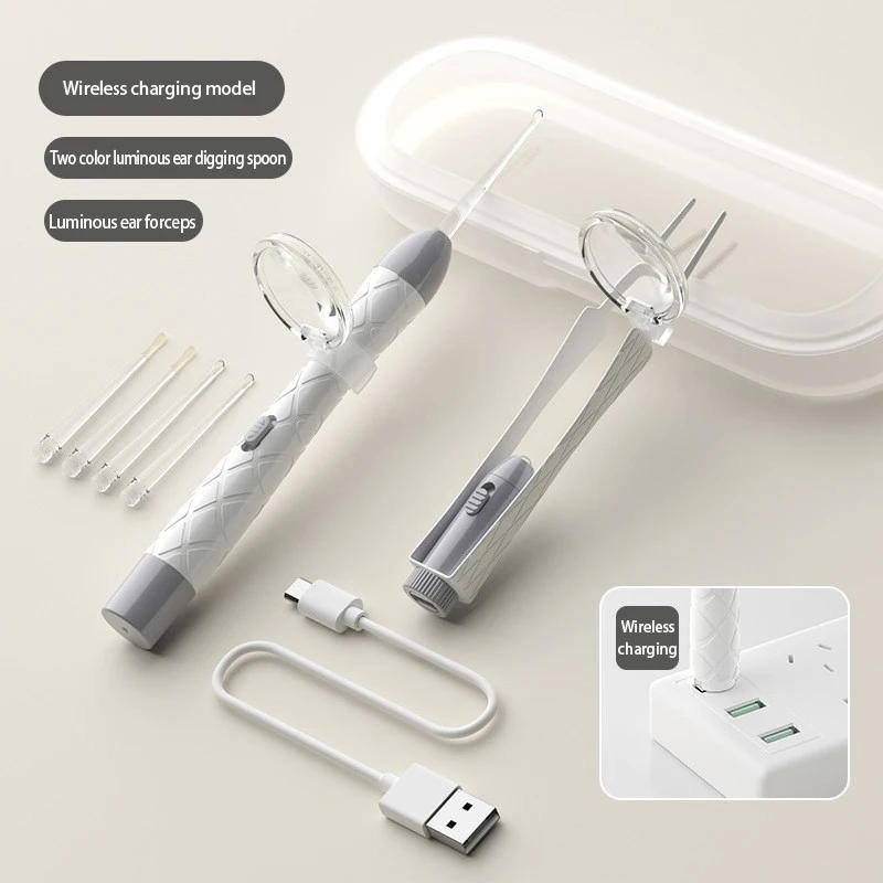 Description Picture 3 of itemEar Cleaning Tool Ear Picker With Light Ear Cleaner Wax Removal USB Rechargeable Ear Wax Remover Set Portable