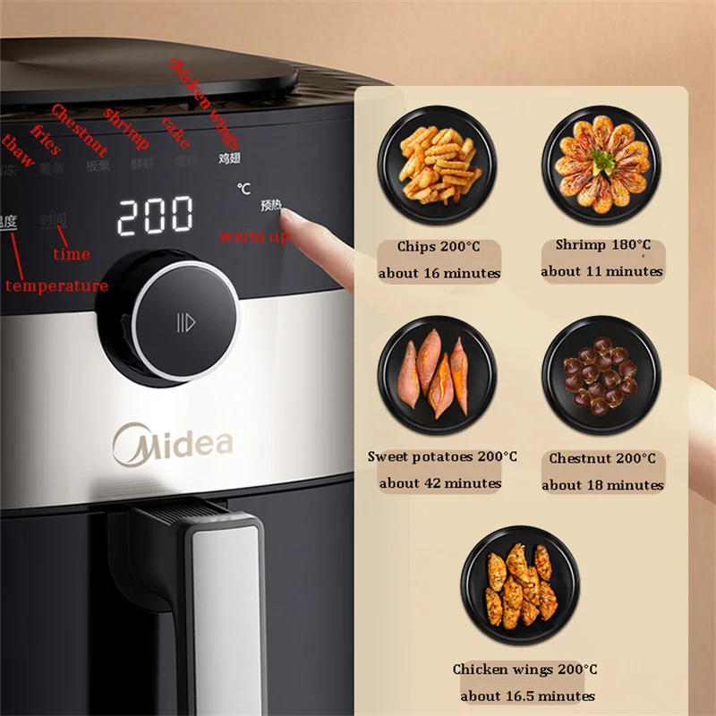 Description Picture 5 of item6.5L Large Capacity Air Fryer Without Oil Intelligent Automatic Electric AirFryer Machine Multifunctional Oven Home Accessories