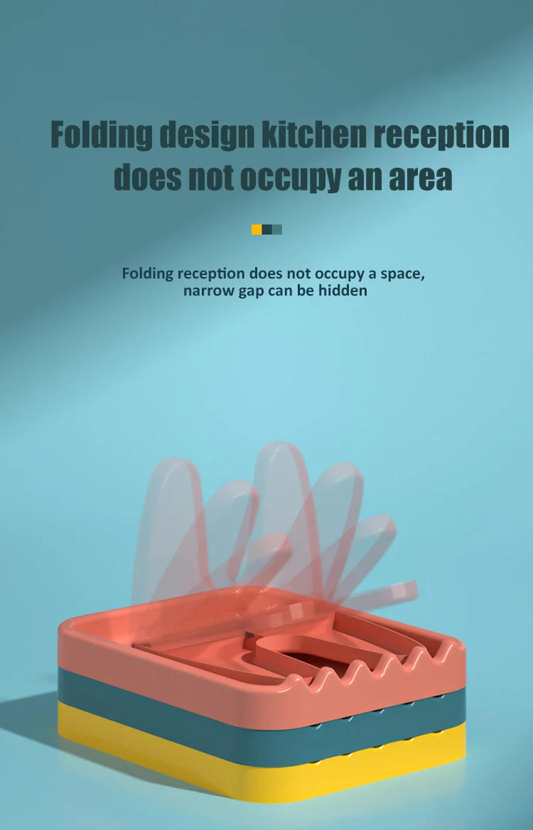 Description Picture 2 of itemPot Lid Rack Multifunctional Foldable Spoon Holder Stand Organizer for Fork Spatula Rack Pan Cover Shelf Tableware Storage Rack