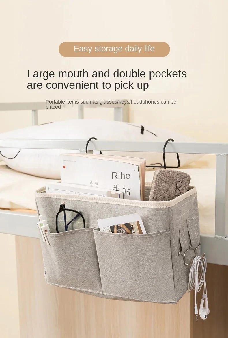 Description Picture 4 of itemPortable Baby Care Essentials Hanging Organizers Crib Storage Cradle Baby Crib Organizer Diaper Bag Linen Baby Bed Accessories