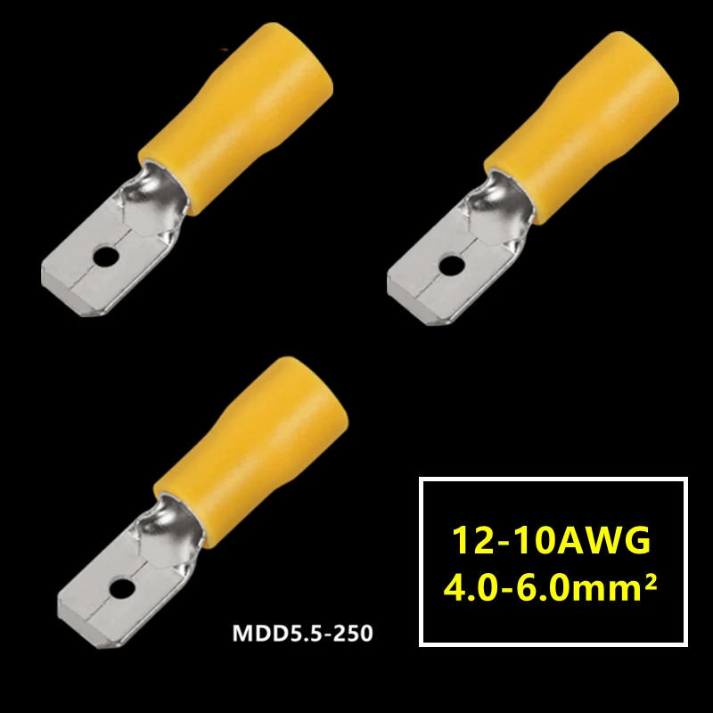 Description Picture 5 of item10/50PCS 2.8mm 4.8mm 6.3mm Insulated Male Crimping Terminals Electrical Seal Spade Wire Connector