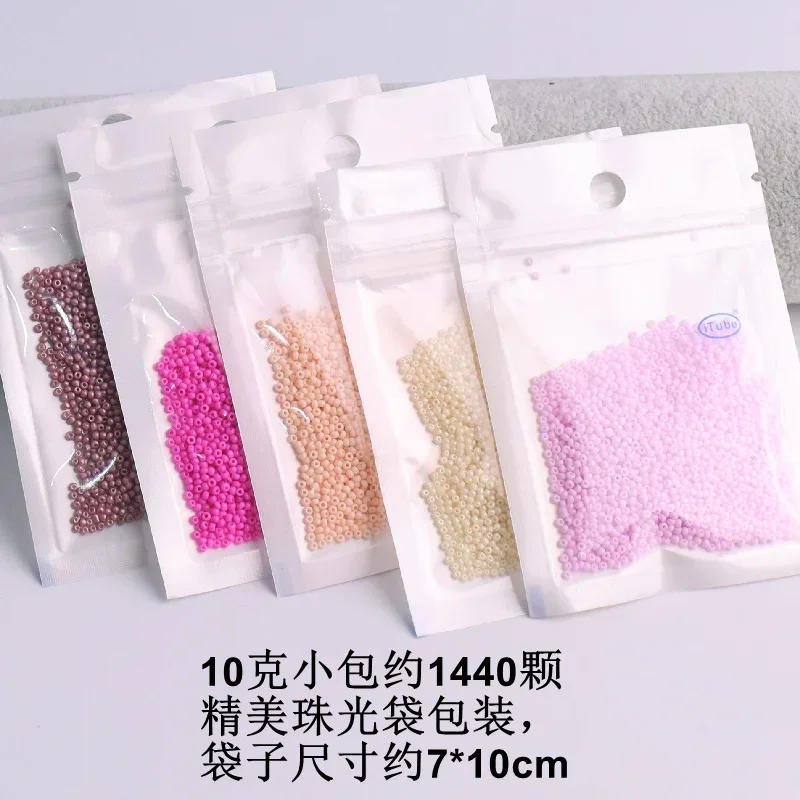Description Picture 4 of itemCzech Glass Seed Beads with Spacer, DIY Jewelry Making Fitting, Garment Sewing Accessories, Monochromatic, 1440PCs, 15/0, 1.5mm