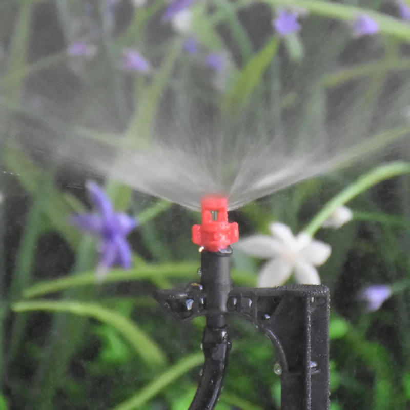 Description Picture 6 of item20pcs 90/180/360 Degree Micro Misting Nozzle 11cm Stake 1/4'' Barb Hose Connector Garden Irrigation Watering Sprinkler Greenhous