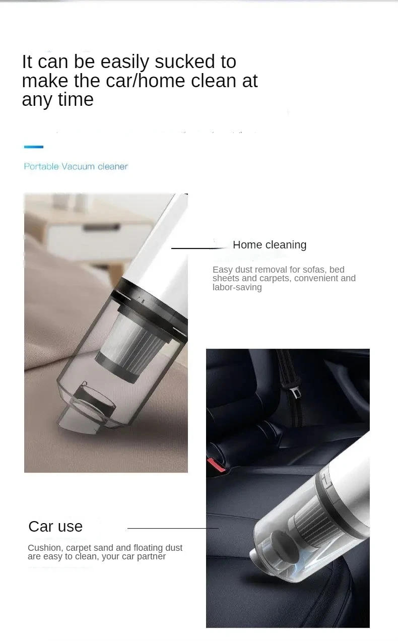 Description Picture 6 of item9000Pa Wireless Car Vacuum Cleaner USB Charging 1200mAh Portable Cleaning Appliance Mini Wet and Dry Vacuum Cleaner Household