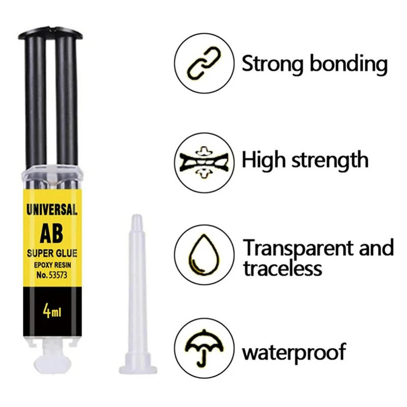 Description Picture 2 of itemEpoxy Resin AB Glue Waterproof Instant Fast Adhesive Repair Strong Super Liquid Glue for Glass Metal Ceramic Woodworking