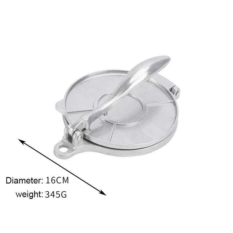 Description Picture 5 of item16/20cm DIY Tortilla Press Maker Aluminium Alloy Manual Corn Tortillas Dough Pressing Tools Kitchen Bakeware Cooking Accessories