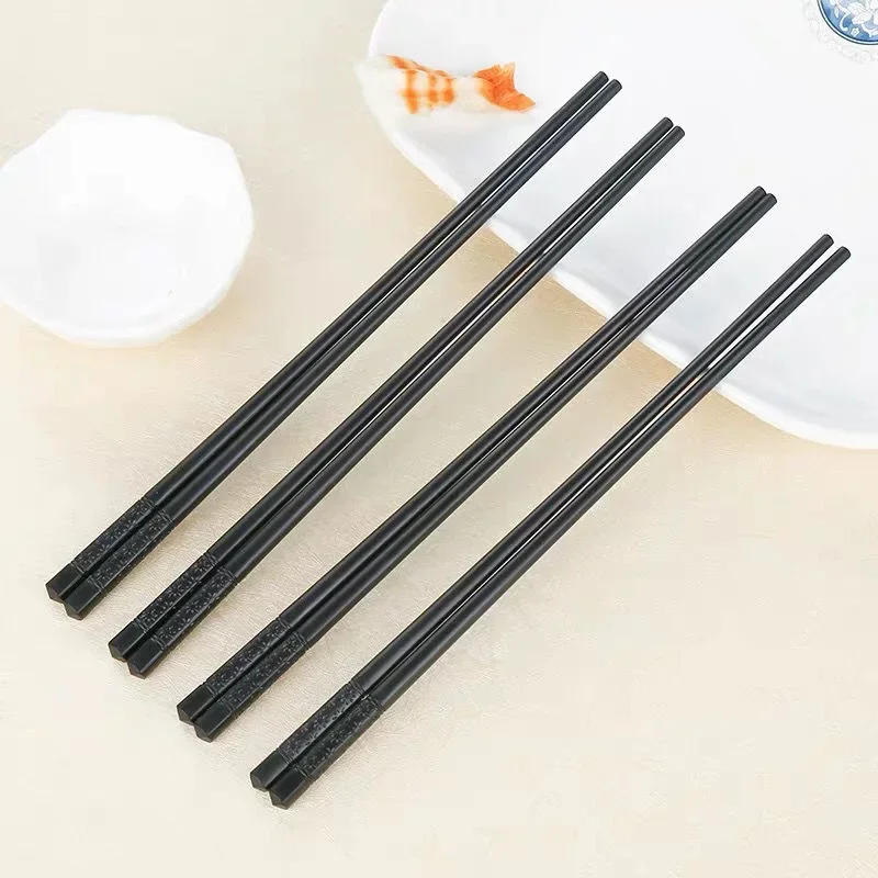 Description Picture 2 of itemNew Reusable Black Alloy Chinese Chopsticks Food Sushi Sticks Safe Bamboo Food Grade High Temperature Sterilizable Chopsticks