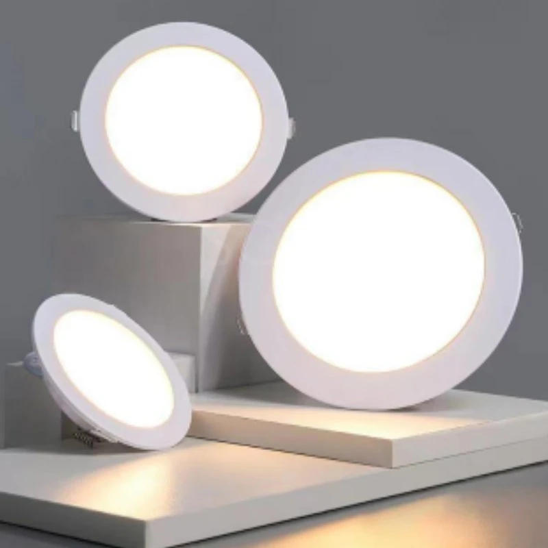 Description Picture 4 of itemAC 220V LED downlight 3W 5W 7W 9W 12W 15W embedded LED ceiling lamp spotlight ultra-thin downlight circular decorative lighting