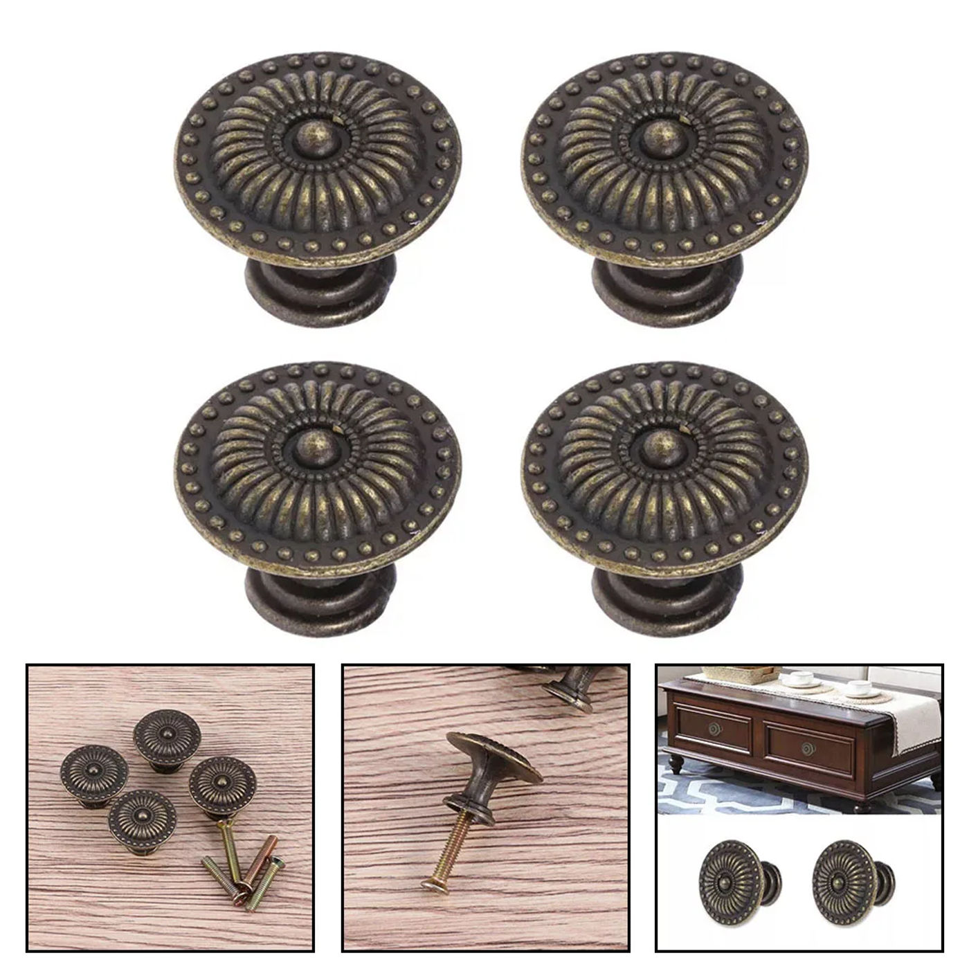 Description Picture 2 of itemAntique Bronze Cabinet Drawer Knob Furniture Hardware Handles Beast Zinc Alloy Wardrobe Kitchen Pulls Single Pull