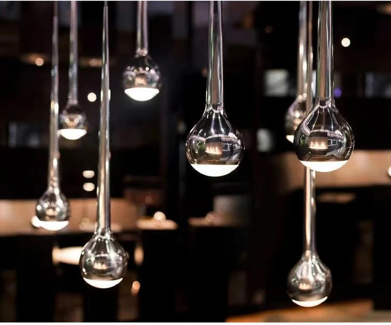 Description Picture 3 of itemModern Led Droplet Dripping Pendant Light for Bedroom Bedside Hanging Lamp Hotel Kitchen Stairs Ceiling Chandeliers Decoration