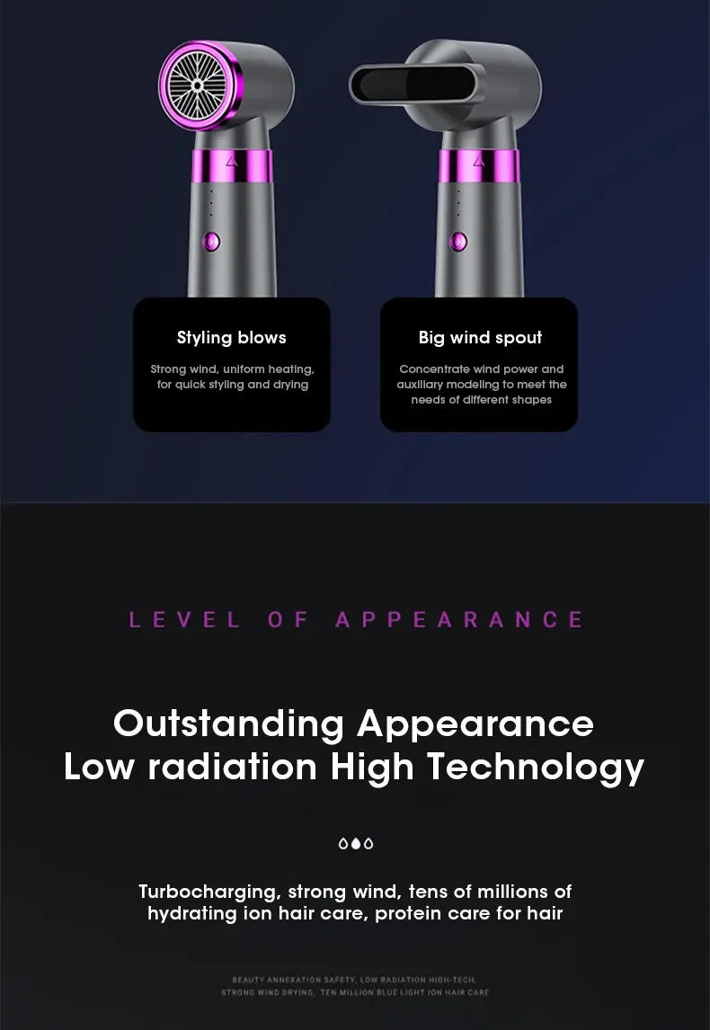 Description Picture 6 of item5 in 1 Hair Dryer Hot Cold Air Styler Comb Electric Blowing Negative Ion Hair Dryer Styling Tool Auto Curling Iron Hair Dryer