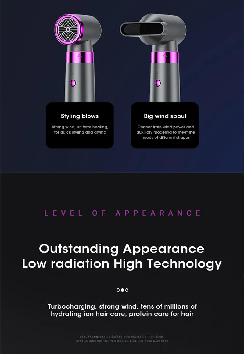 Description Picture 6 of item5 in 1 Hair Dryer Hot Cold Air Styler Comb Electric Blowing Negative Ion Hair Dryer Styling Tool Auto Curling Iron Hair Dryer