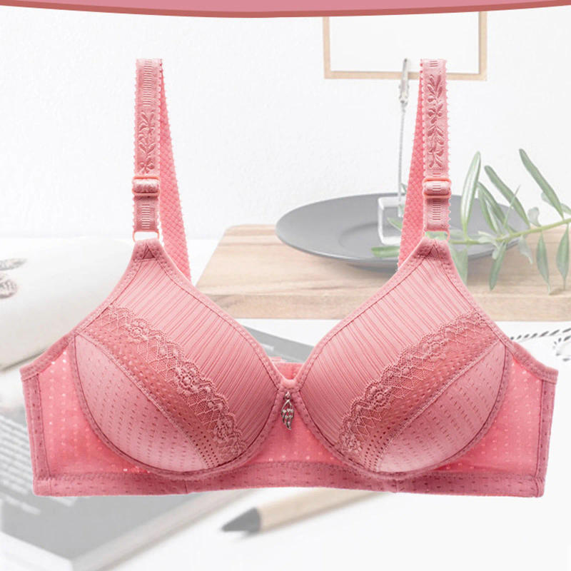 Description Picture 5 of itemWomen's No Steel Ring Bra Receiving Lace Support Sagging Bra Underwear Full Cup Plus Size Everyday Bras