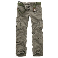 2024 High Quality Men's Cargo Casual Loose Multi Pocket Military Pants Long Trousers For Men Camo Joggers Plus Size 28-40