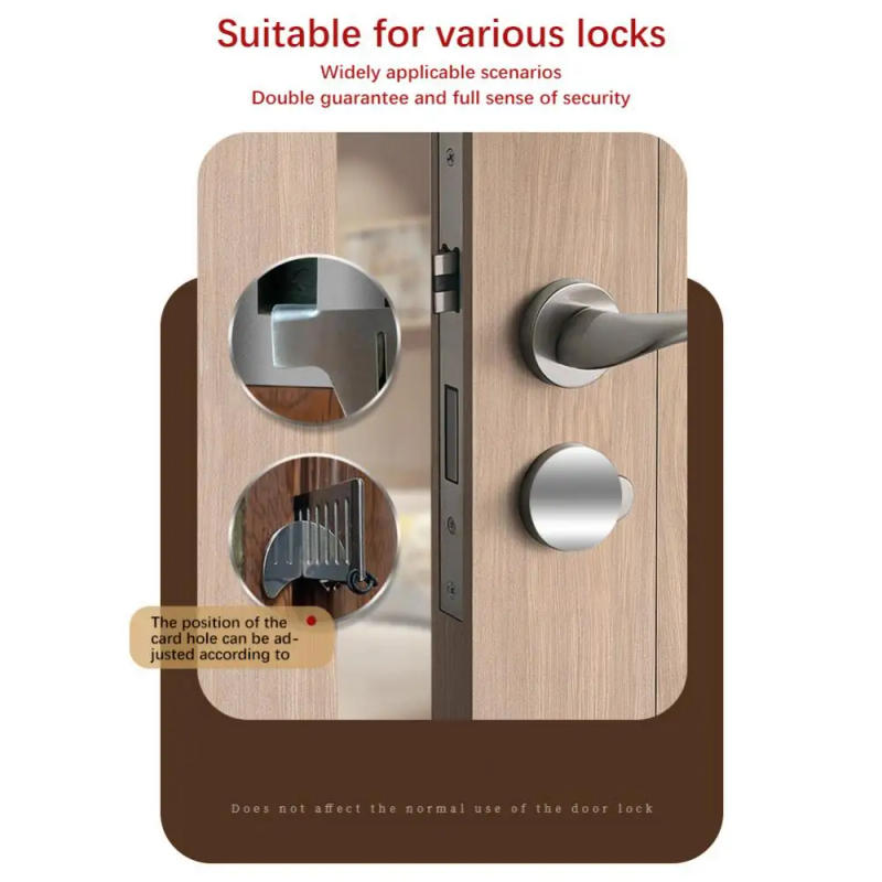 Description Picture 6 of itemSafety Anti-theft Door Blocker Portable 8cm Stainless Steel Safe Security Tool For Home Privacy Hotel Travel Door Lock Stopper