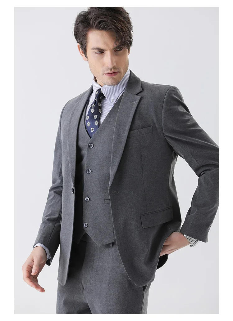 Description Picture 5 of itemTraje De Hombre Elegante (Blazer+ Vest + Pants) Men's Fashion Business Casual Korean Business Wear Elegant Man Suit S-7XL