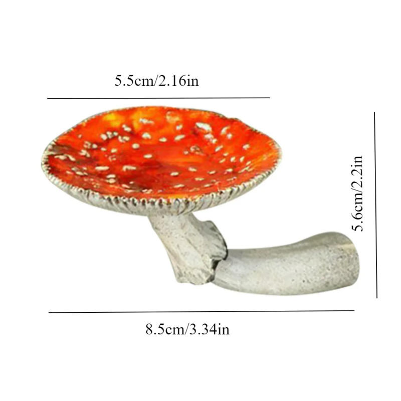 Description Picture 3 of itemWall Mounted Mushroom Hanging Shelf Resin Amanita Shaped Floating Shelf Small Decor Keys Holder Living Room Ornaments Home Decor