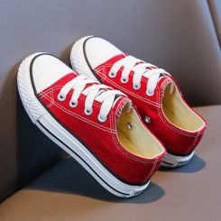Children Canvas Shoes Boys Girls Low-top Sneakers Student Running Sports Shoes Kids Casual Sneakers Tennis Children Sneakers
