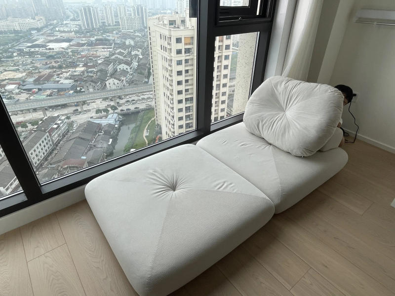 Description Picture 2 of itemCorduroy Sofa Bed Modern Folding Futon Set Cotton Linen Convertible Recliner Lounge for Living Room Bedroom Leisure chairs