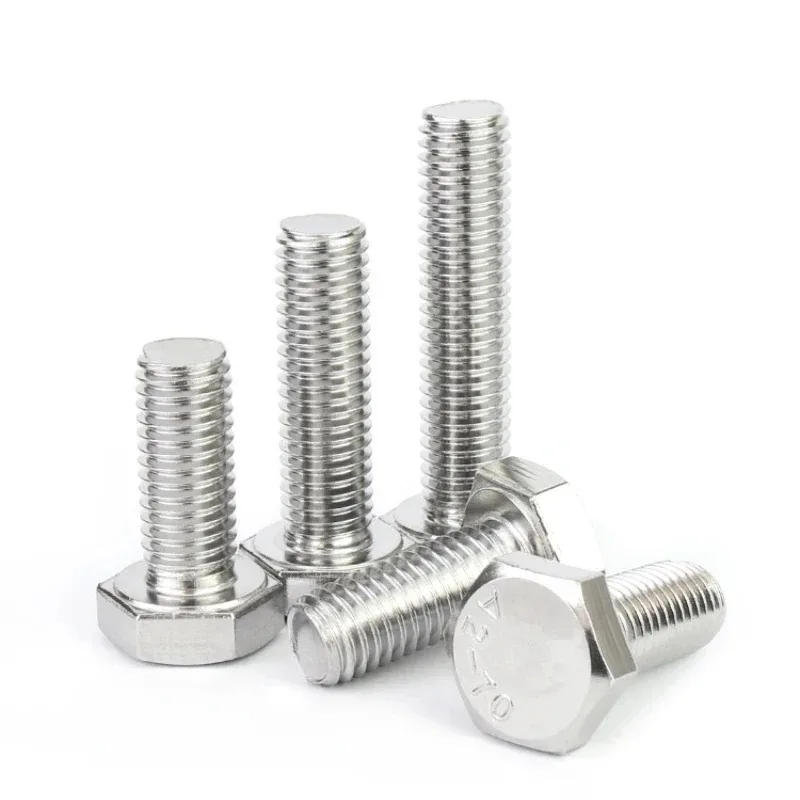 Description Picture 5 of item304 Stainless Steel External Hexagonal Screw Full Tooth Bolt M1.6 M2 M2.5 M3 M4