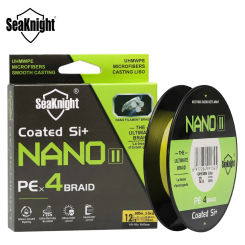 SeaKnight Brand NANO II Series Fishing Lines 300M 100M 4 Weaves Braided Multifilament Seawater-proof UV-proof Si+ Coating 7-15lb