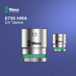 Wera 8790 HMA 1/4‘’ Outer Hexagonal Ratchet Wrench Socket